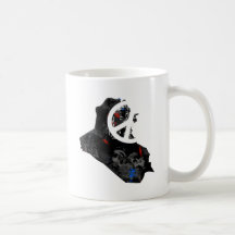 Iraq Trendy Peace Sign with Iraqi map Mug