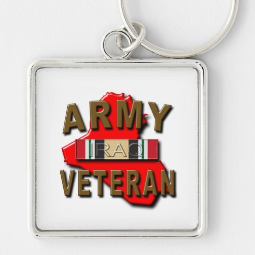 Iraq Veteran Service Ribbon, ARMY Keychain