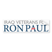Iraq Veterans For Ron Paul Bumper Sticker