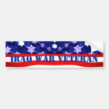 Iraq War Veteran Bumpersticker Bumper Sticker