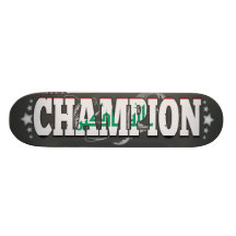 Iraqi and a Champion Skateboard