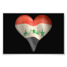 Iraqi Flag In A Heart Photo