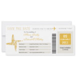 Ireland Boarding Pass Wedding Save the Date invitations