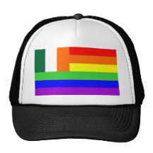 ireland country gay proud rainbow flag homosexual hat