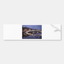 Ireland Dublin Bridge night (St.K) Bumper Stickers