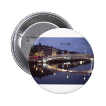 Ireland Dublin Bridge night (St.K) Buttons