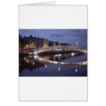 Ireland Dublin Bridge night (St.K) Greeting Cards