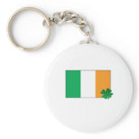 "Ireland Flag and Clover" keychains