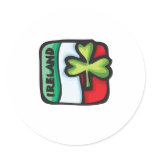 Ireland "Flag and Clover" St. Patrick's Day design stickers
