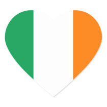 Ireland Flag Heart Sticker