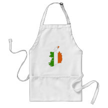 Ireland Flag Map full size Aprons