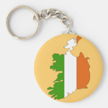 Ireland flag map key chain