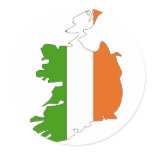 Ireland flag map stickers
