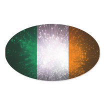 Ireland Flag Oval Sticker