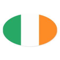 Ireland Flag Oval Sticker