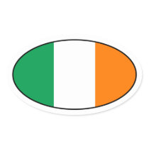Ireland Flag Oval Sticker