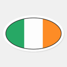 Ireland Flag Oval Sticker