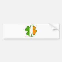 Ireland Flag Shamrock Bumper Stickers