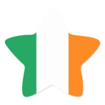 Ireland Flag Star Sticker
