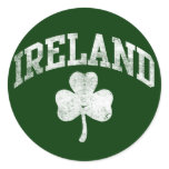Ireland, Grunge Style Shamrock Varsity stickers