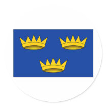 Ireland Munster Flag Round Stickers
