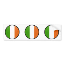 Ireland quality Flag Circle Bumper Stickers