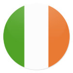 Ireland quality Flag Circle stickers