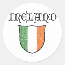 Ireland Round Sticker