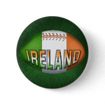 Ireland Rugby Ball Buttons