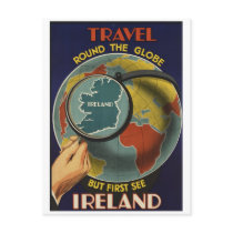 Ireland Travel Poster Postcard