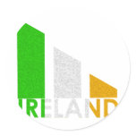 Ireland Tri Bar Design Round Sticker