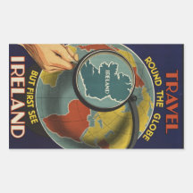 Ireland Vintage Travel Poster sticker