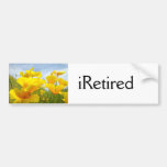 iRetired bumper sticker Retired Retirement Floral