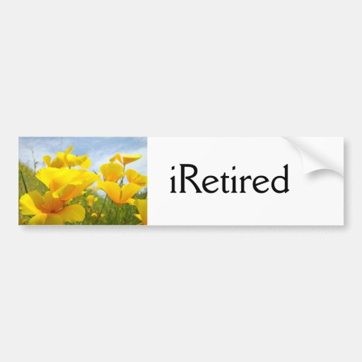 iRetired bumper sticker Retired Retirement Floral