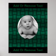 Iridescent Blocks (Green) Poster