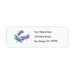 Iridescent Dive Bombing Dragonflies Labels