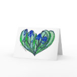 Iris "Art Nouveau" wedding invitation or Card