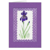 Iris Birthday Card (Large Print)