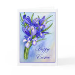 Iris Bouquet "Happy Easter" Greeting Card