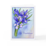 Iris Bouquet "My Condolences" Greeting Card