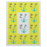 Iris & Butterfly White/Yellow Scrapbooking Paper Customized Letterhead