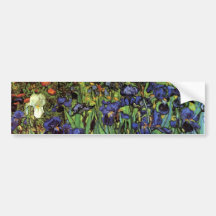 Iris de Van Gogh, art vintage de post impressionni Autocollants Pour Voiture