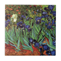Iris de Van Gogh, art vintage de post impressionni Carreaux