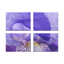 Iris Flowers art prints Canvas Panels Purple Gallery Wrap Canvas