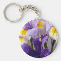 Iris flowers key chain