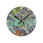 Iris par Vincent van Gogh, beaux-arts vintages Horloge Murale