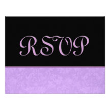 Iris Purple Damask Wedding Personalized Invitation
