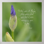 Iris with Quote Print