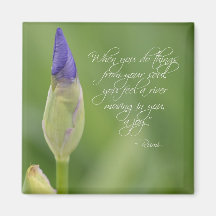 Iris with Quote Refrigerator Magnets