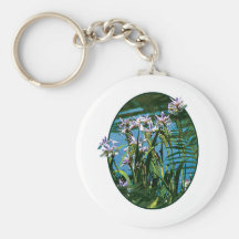 Irises by the Lake Key Chain